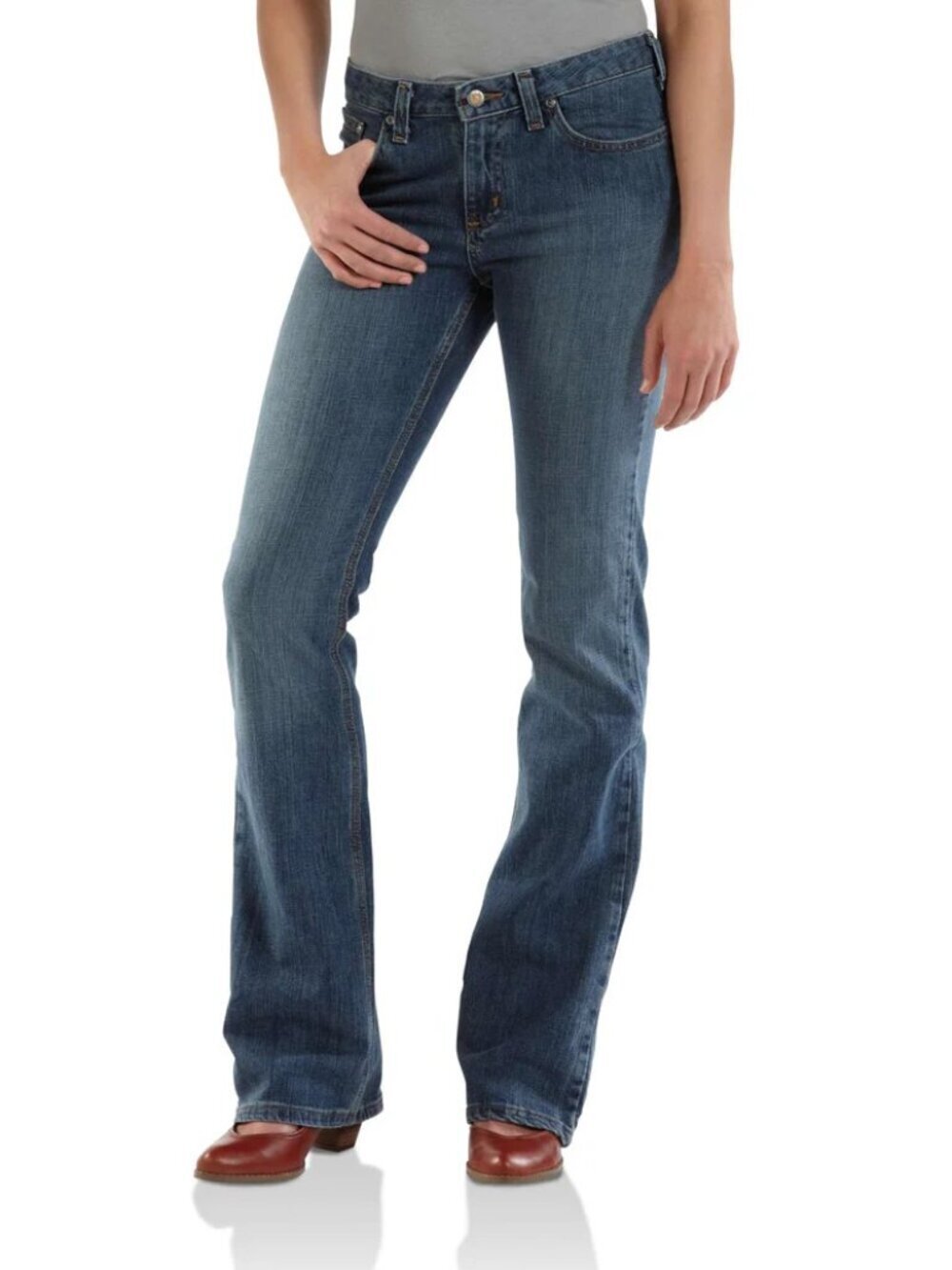 Carhartt Original Fit Bootcut Jeans In Faded Indigo Size 4 x 28